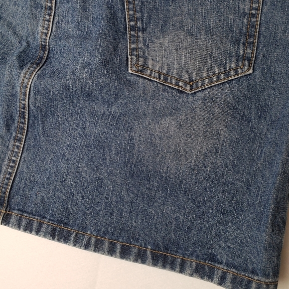 Portmans Womens 100% Cotton Denim Med. Wash Mini Skirt sz 12 - Picture 8 of 9